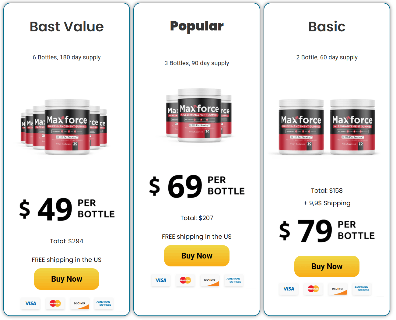 Max force gummies order-price